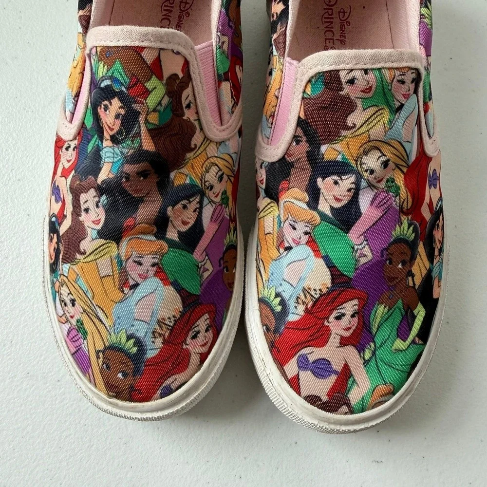 Disney Princess Slip-On Loafers Flats Youth 3 Rapunzel Ariel Cinderella Belle
